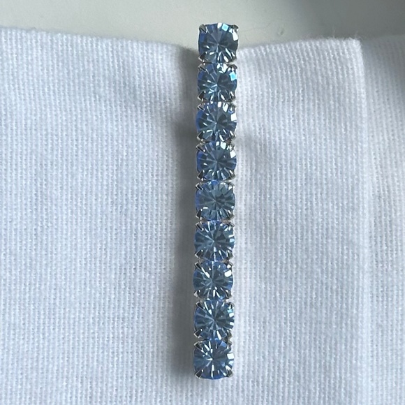 Danny Pollak Light Sapphire Swarovski Crystal Bobby Pin (#3) - approx. 2.5 in. - Picture 8 of 10